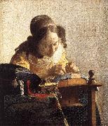 Jan Vermeer The Lacemaker painting